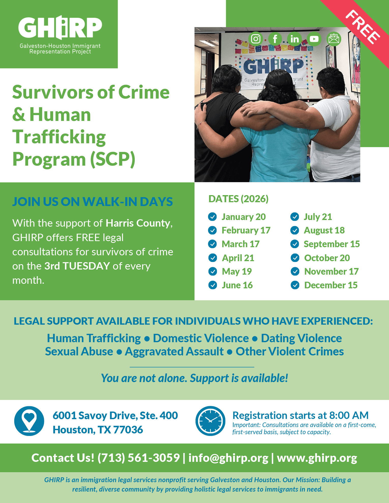 Survivors of Crime & Human Trafficking Program