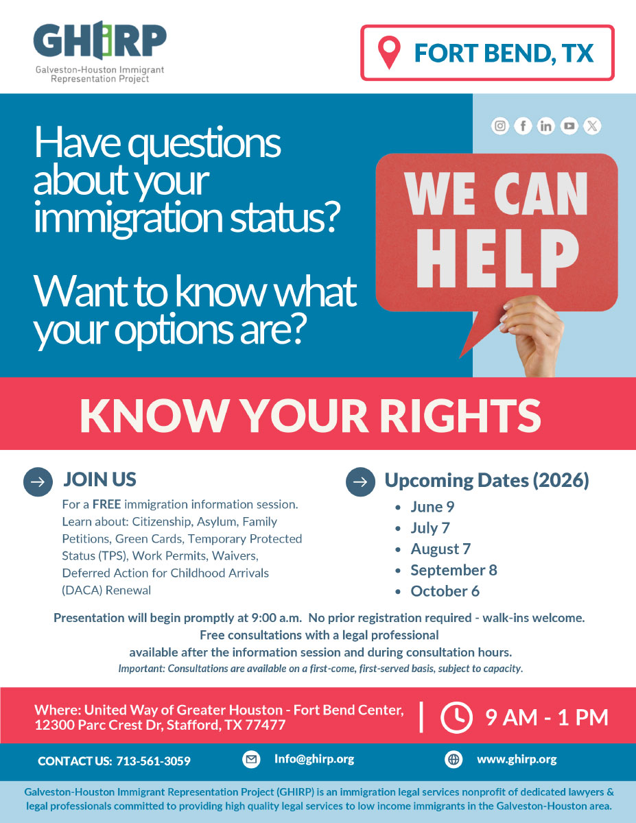 Know Your Rights Presentation - Fort Bend
